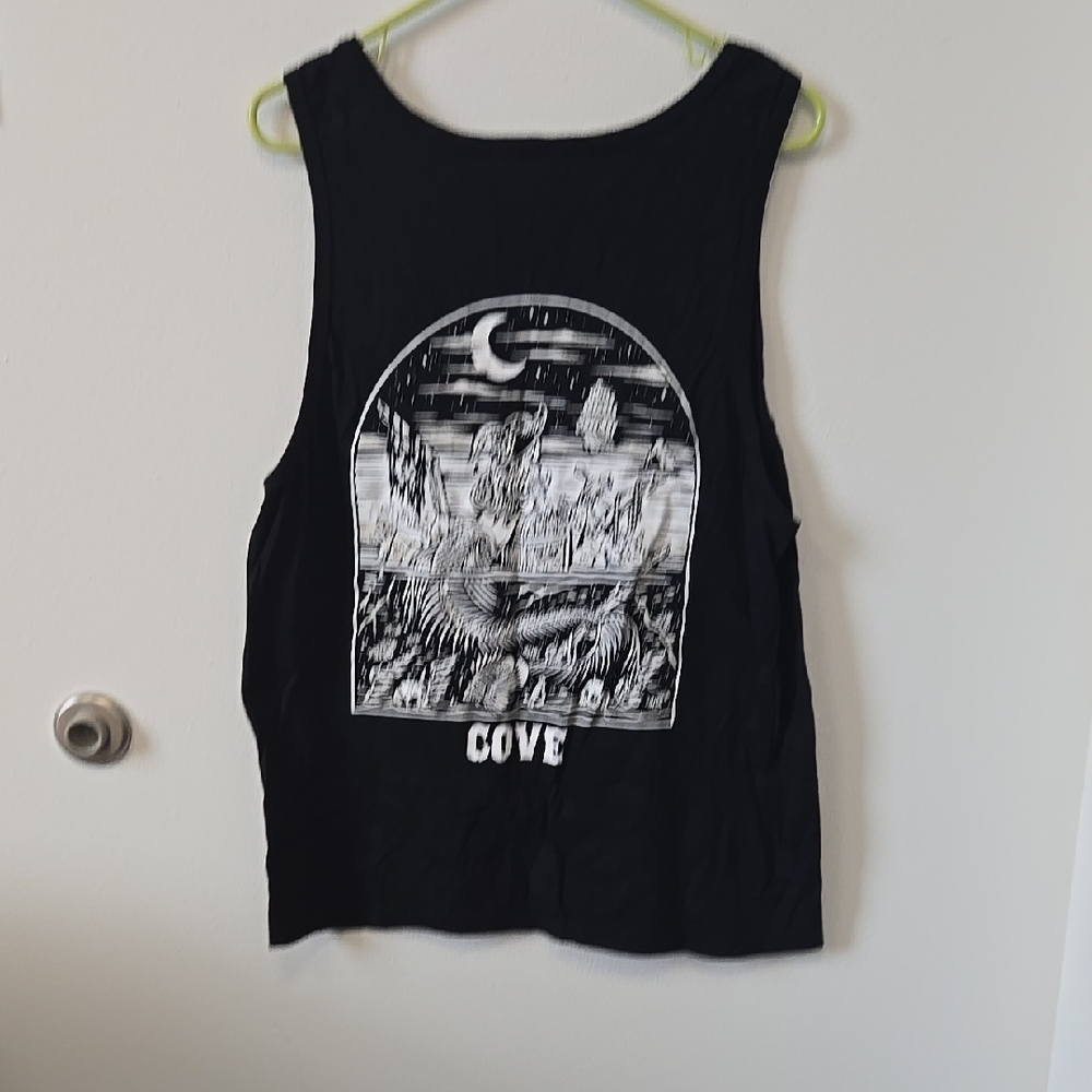 Cove Black Cotton Tank Top